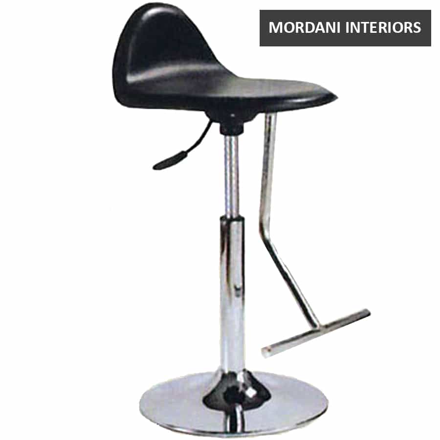 Doma Black Stool With Footrest Bar Stool